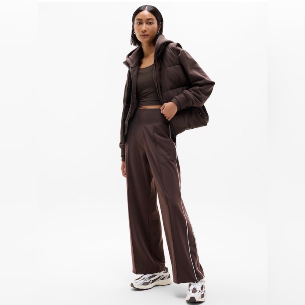 NWT Venice Track Stripe Wide Leg Truffle Pant Size S/T